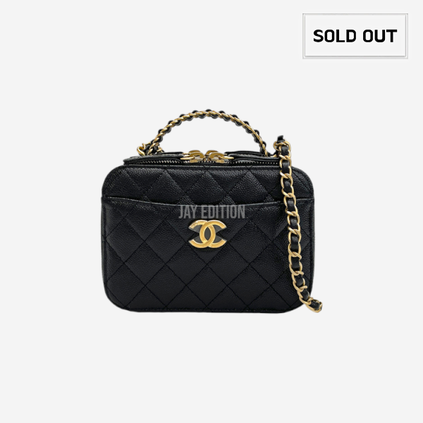 샤넬 프론트 포켓 탑핸들 베니티백