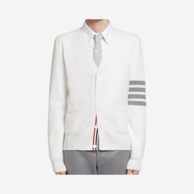 톰브라운 밀라노 스티치 가디건 화이트  (남녀 공용)