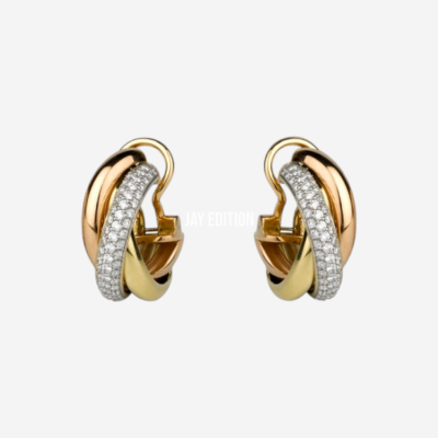 까르띠에 트리니티 부분파베 귀걸이