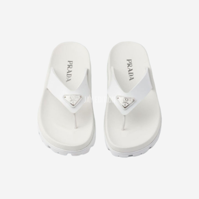 프라다 러버 샌들 화이트