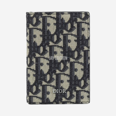 디올 오블리크 자카드 카드 지갑