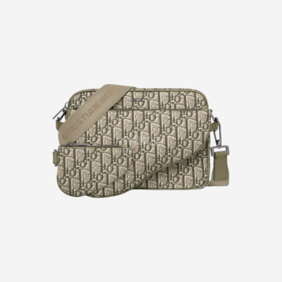 디올 오블리크 자카드 새들 트리플 파우치