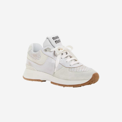 미우미우 퍼퍼레이터드 로우 탑 스니커즈