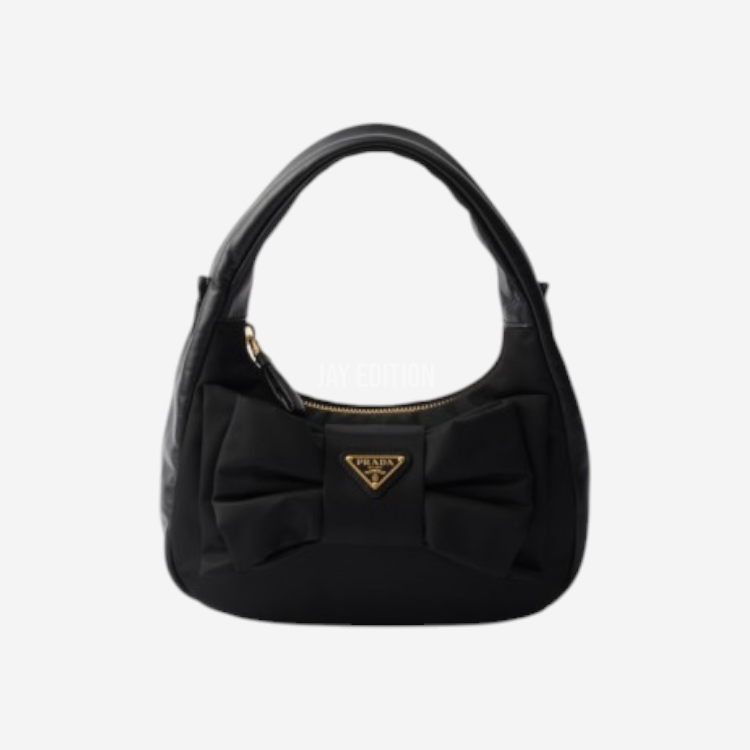 프라다 리나일론 리본 나파 호보백