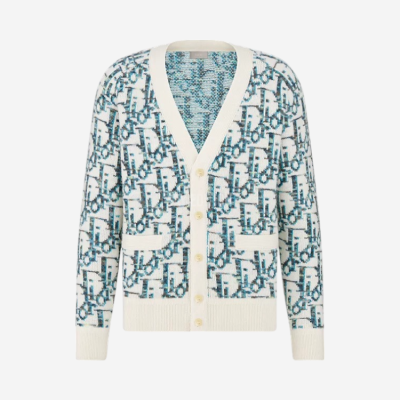 디올 오블리크 자카드 가디건