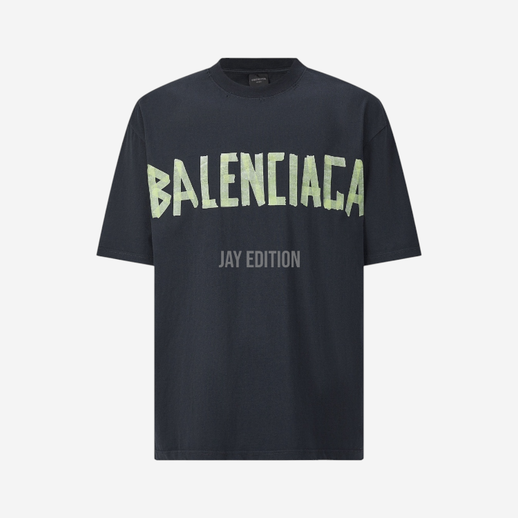 발렌시아가 테이프 타입 미디엄 핏 티셔츠