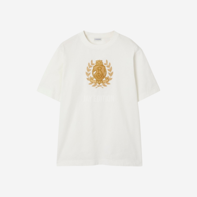 버버리 크레스트 코튼 티셔츠