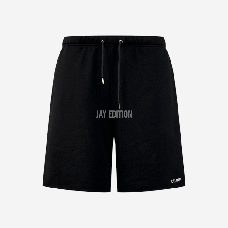 셀린느 로고 자수 테리 코튼 쇼츠 반바지