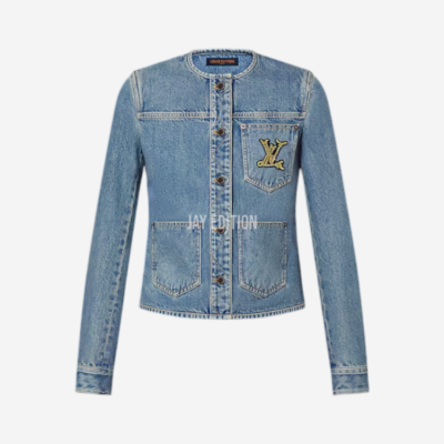 루이비통 데님 피티드 재킷