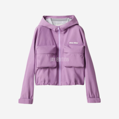 미우미우 테크 캔버스 블루종 라일락