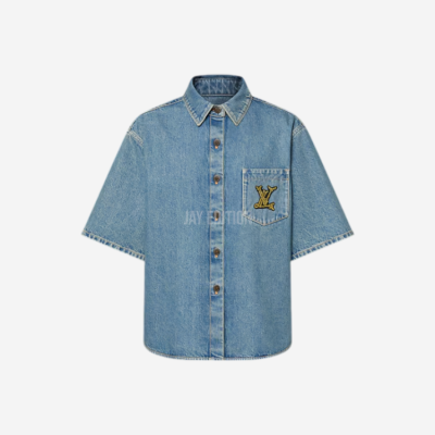 루이비통 박시 데님 셔츠