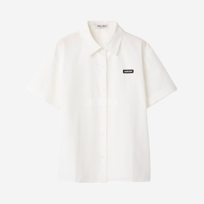 미우미우 슬러브 포플린 셔츠