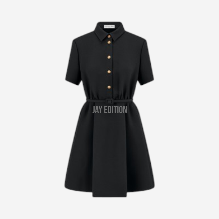 디올 쇼트 벨트 셔츠 드레스