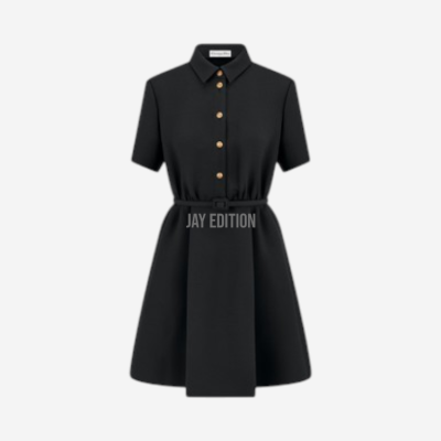 디올 쇼트 벨트 셔츠 드레스