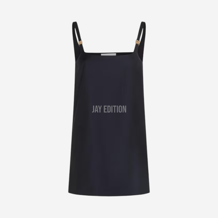 미우미우 메탈 로고 미니 드레스