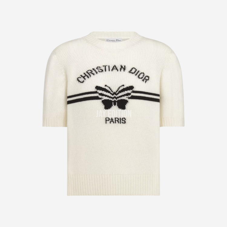 디올 화이트&블랙 Christian Dior Papillon 스웨터