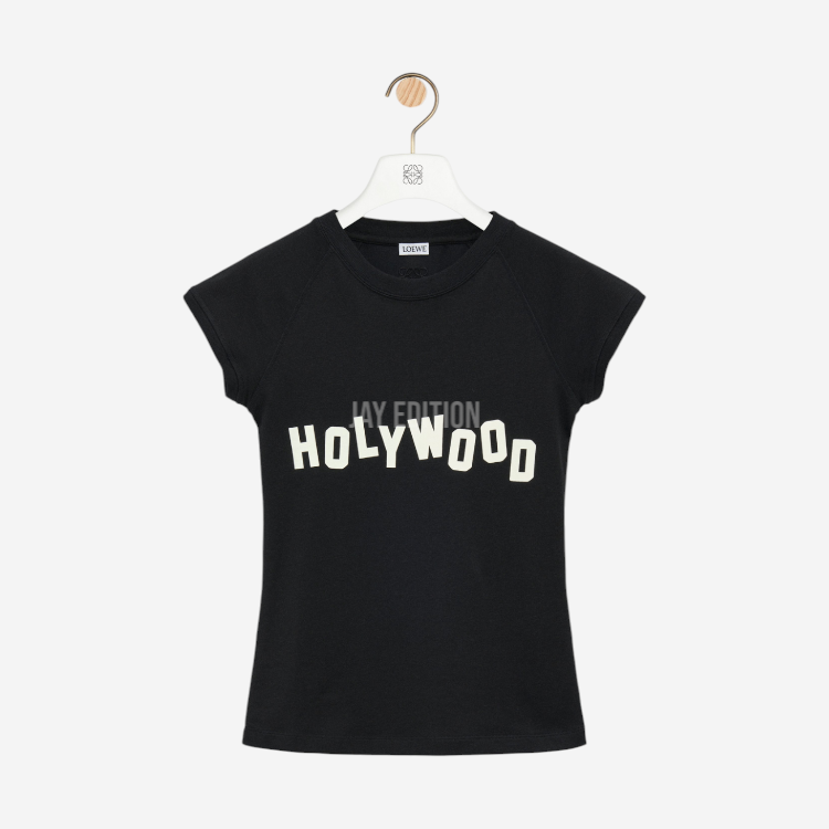 로에베 코튼 & 비스코스 슬림 핏 티셔츠