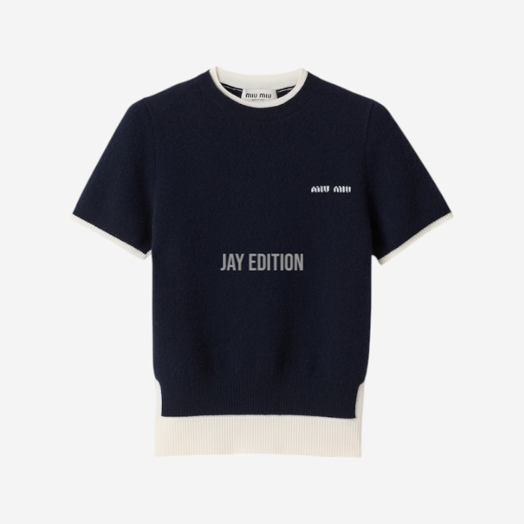 미우미우 캐시미어 울 크루넥 스웨터