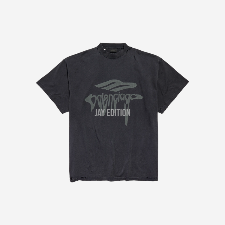 발렌시아가 3B 리퀴파이드 오버사이즈 티셔츠