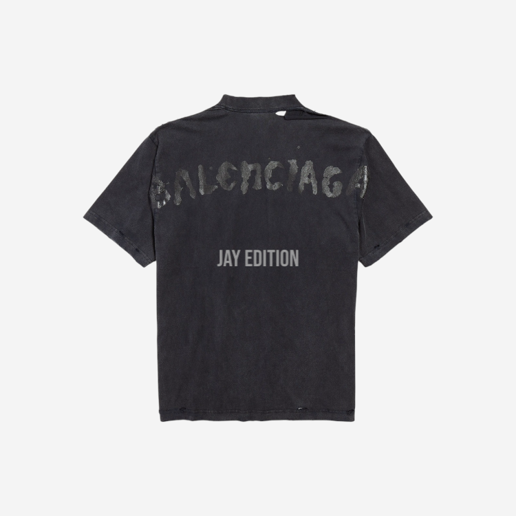 발렌시아가 페인티드 미디엄 핏 티셔츠