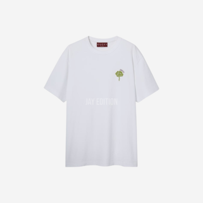 구찌 자수 코튼 저지 티셔츠