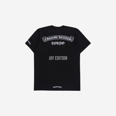 크롬하츠 스크롤 로고 티셔츠