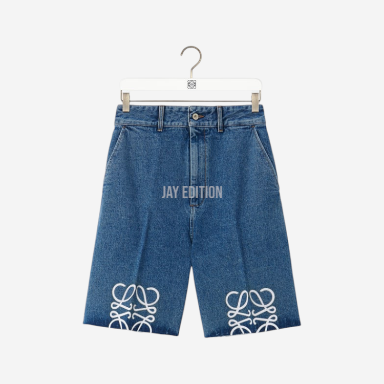 로에베 아나그램 데님 숏 팬츠