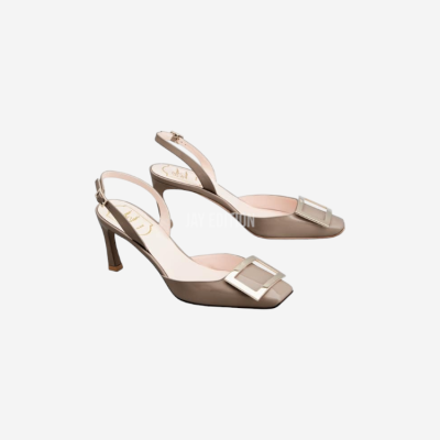 로저비비에 트럼펫 메탈 버클 슬링백 펌프스