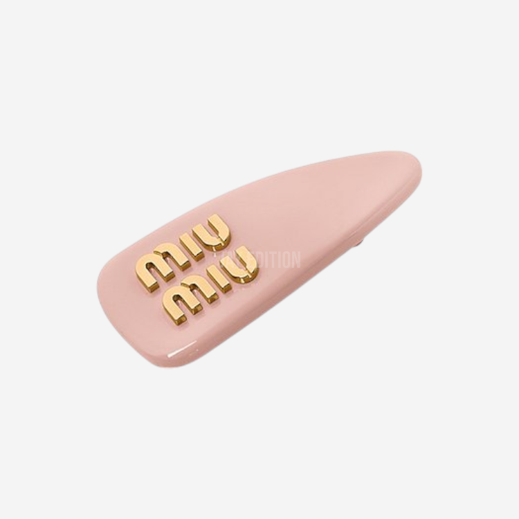 미우미우 가죽 헤어 클립