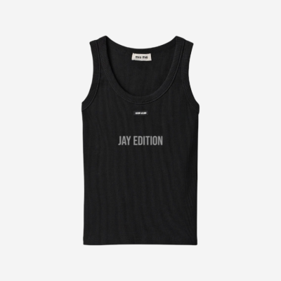 미우미우 립드 니트 탱크탑