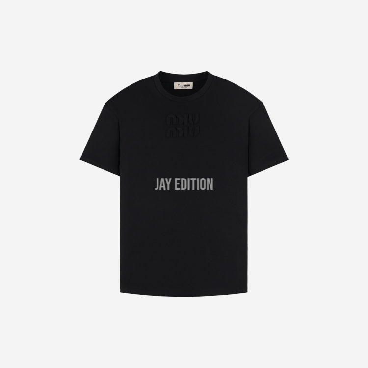 미우미우 코튼 저지 티셔츠
