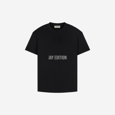 미우미우 코튼 저지 티셔츠