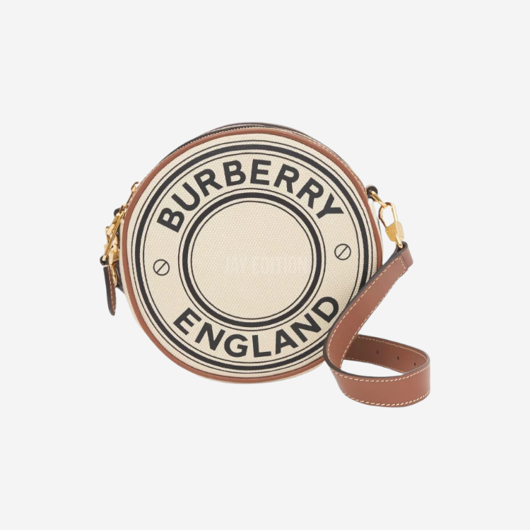 버버리 로고 그래픽 캔버스 앤 레더 루이스백