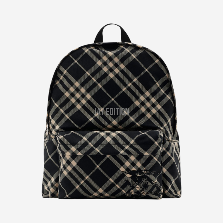 버버리 체크 백팩 블랙 칼리코 스몰 / 미듐