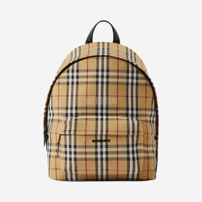 버버리 체크 백팩 아카이브 베이지