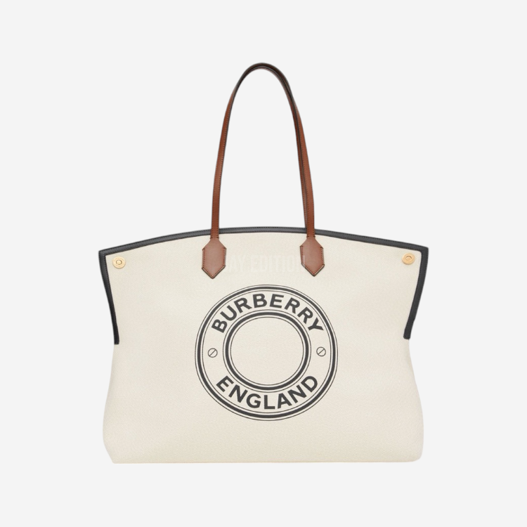 버버리 코튼 캔버스 소사이어티 토트백