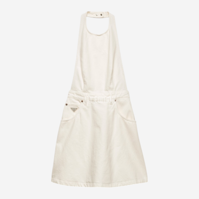 프라다 데님 플레어 미니 드레스