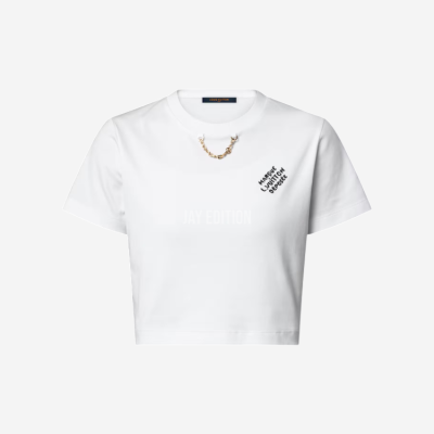 루이비통 엠브로이더드 시그니처 크롭 탑