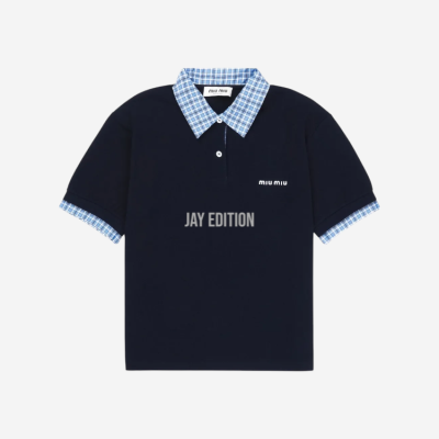 미우미우 피케 저지 폴로 셔츠