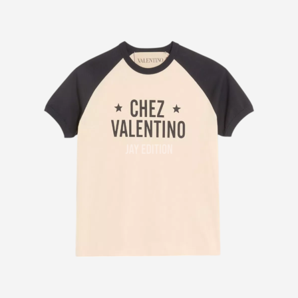 발렌티노 프린트 코튼 티셔츠