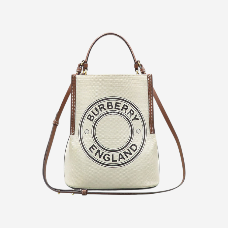 버버리 로고 캔버스 버킷백