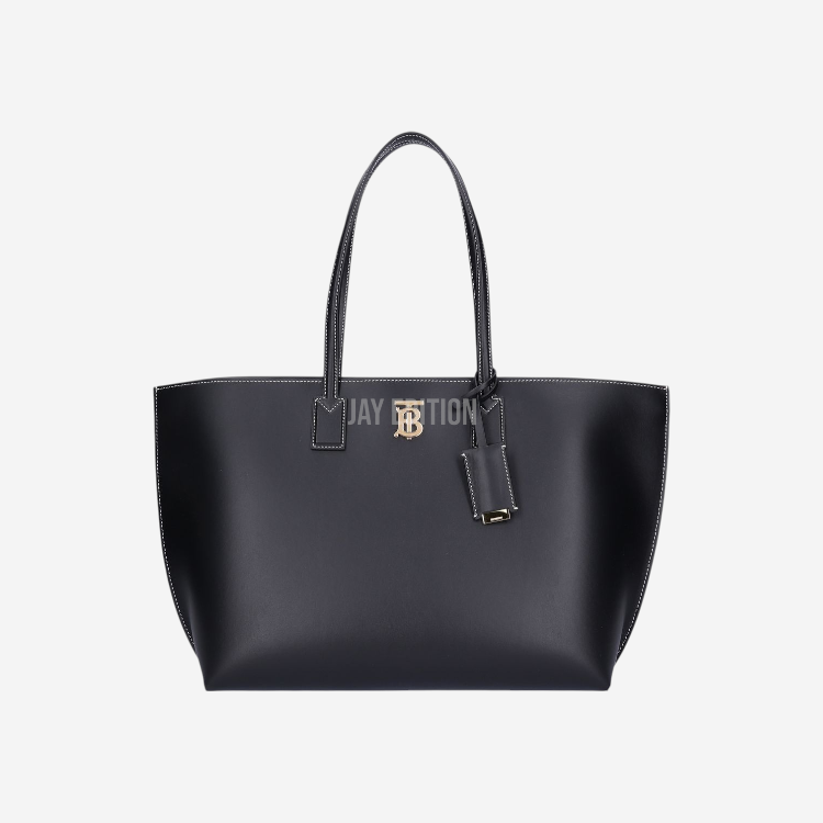 버버리 라지 레더 토트백